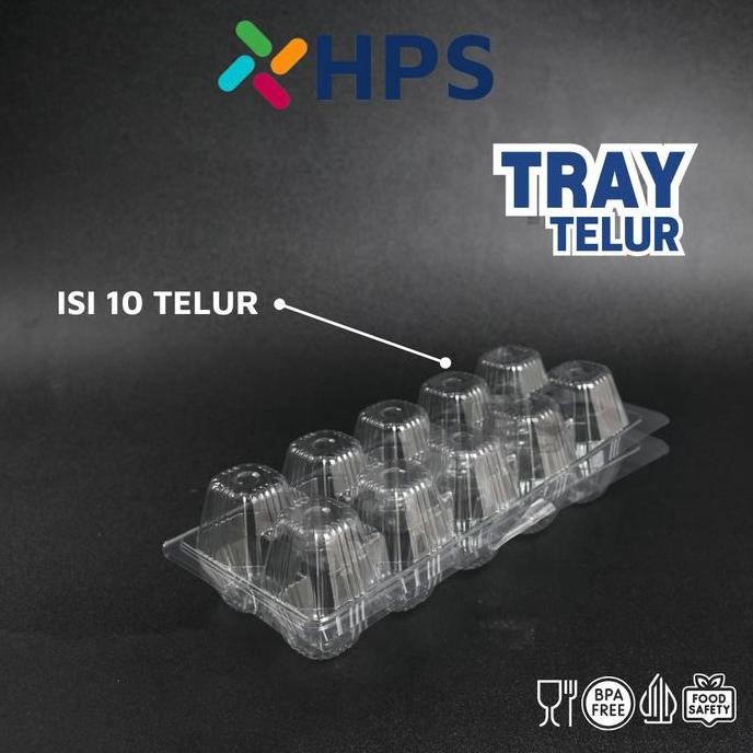 Mika Tray Telur 10 Lubang Isi 50 Psc Kuat , Murah , Isi Banyak Bahan Food Grade