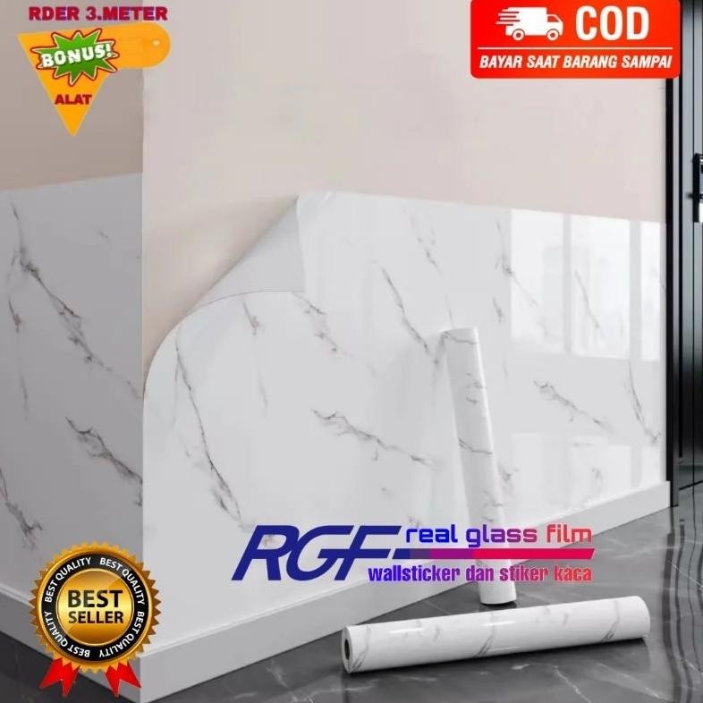 MURAH wall sticker marmer marble glosy mengkilat premium