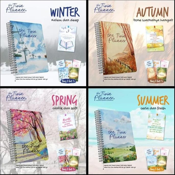 

Buku Agenda Muslimah Twin Planner 2.0 Beli 1 Dapat 5