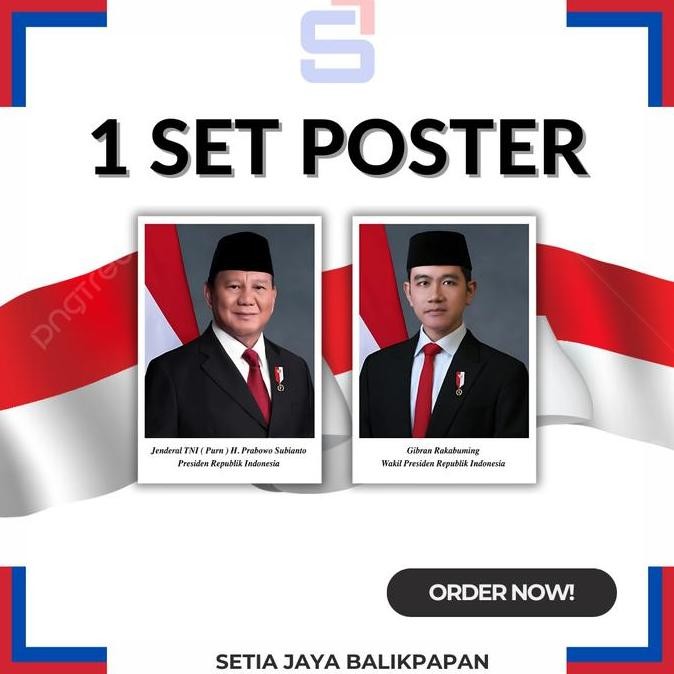 :=:=:=:=] Foto Presiden dan Wakil Presiden ukuran F4 / Poster Presiden dan Wakil Presiden