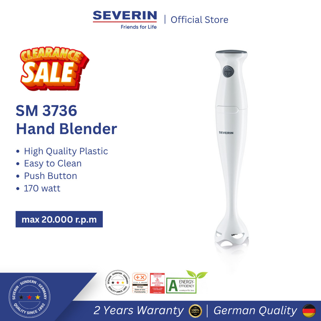[CLEARANCE SALE] Severin - Hand Blender Blender Tangan Multifungsi 170 Low Watt Easy Clean Blender G