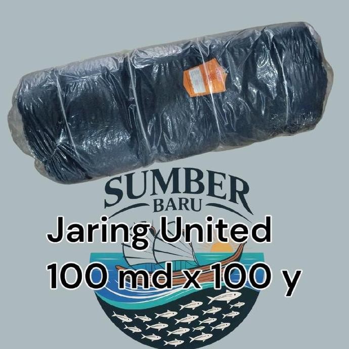 Produk Unggulan] United Stir Jaring Pukat ikan Nilon 100 md x 100 y