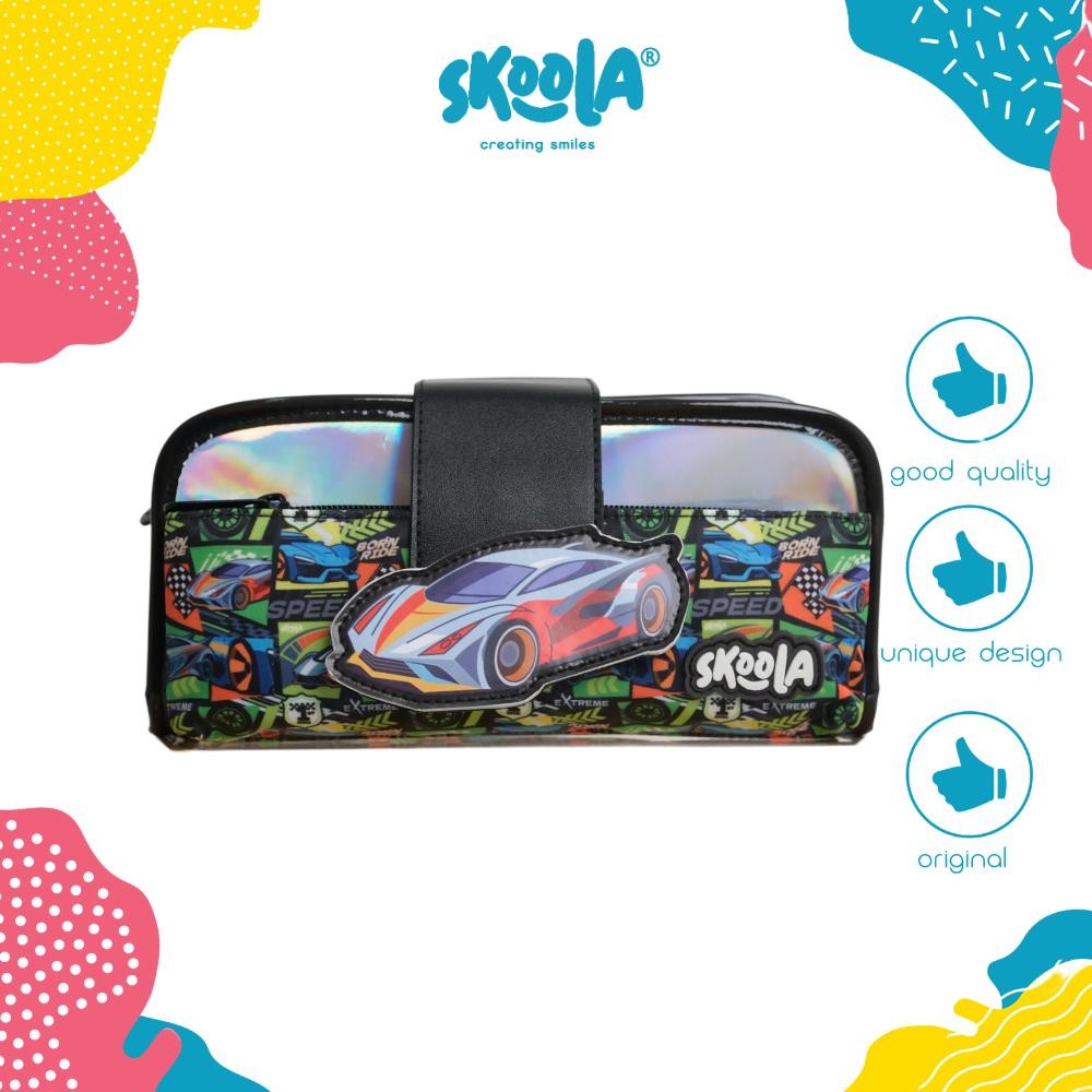 

Skoola Tempat Pensil Lipat 3 Pencil Case Anak Laki - Laki Keren Cosmodino Cars- Pensy