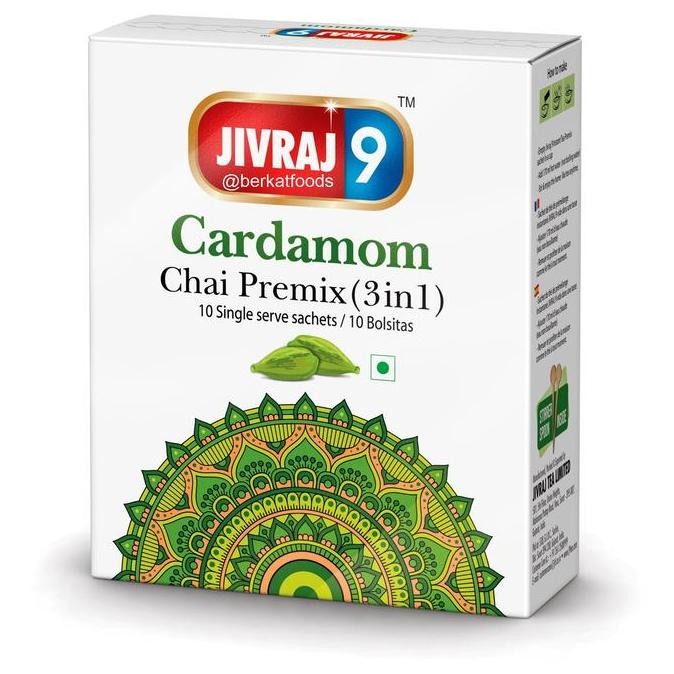 

@@@@] Jivraj 9 Cardamom Chai Premix Instant Tea / Teh Kapulaga India Sachets