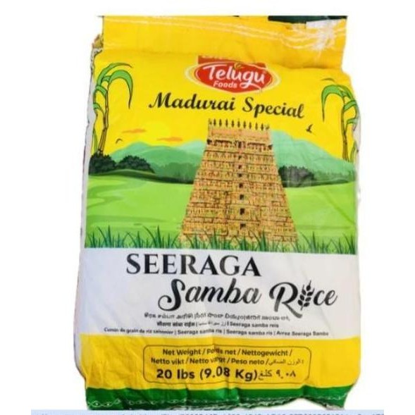 

] TELUGU FOODS SEERAGA SAMBA RICE 4.5 KG