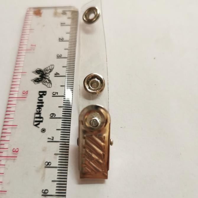 

100Pcs Jepitan Id Card Garis / Name Tag Clip Penjepit Lanyard Original