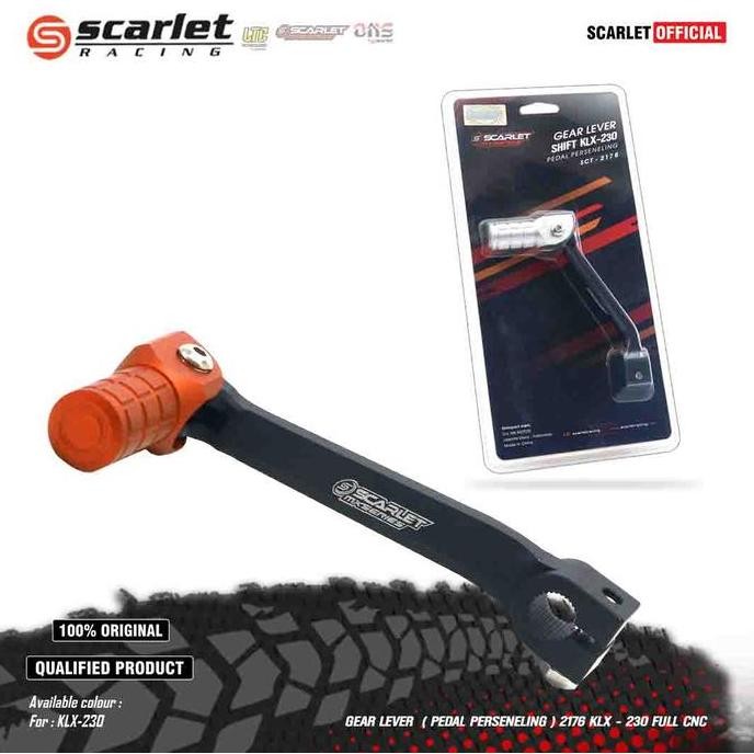 Produk Baru Scarlet Racing Pedal Operan Gigi KLX 230 | Gear Shift Lever Full CNC Aksesoris Motor