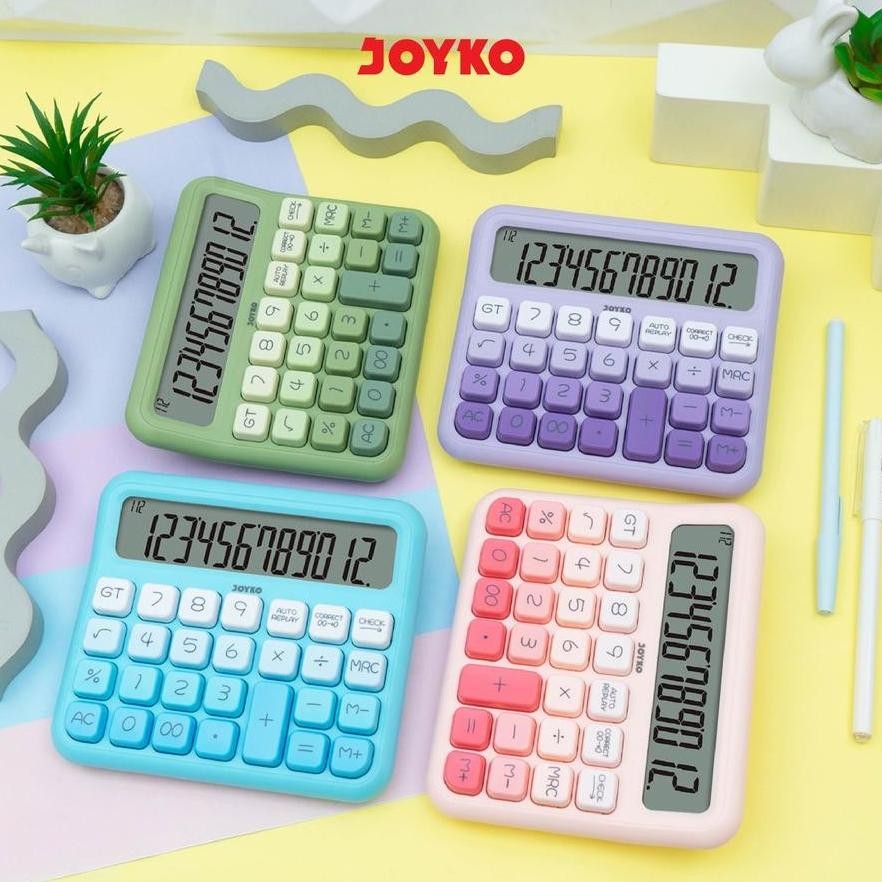 

Kalkulator Rainbow JOYKO CC 63DCO - Calculator Pastel Tombol Mechanical Pastel Color