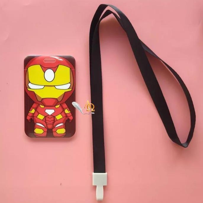 

Card Holder Motif Superhero Unik / Tempat Kartu Tali Gantungan Keren Original
