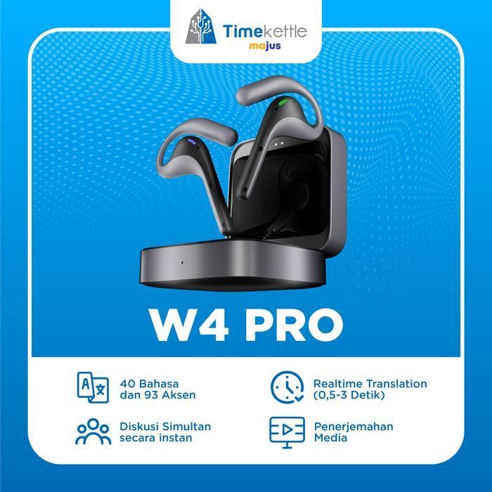 Earbud Penerjemah Wireless | Timekettle W4 Pro Translator Telepon & Voice Call Original Dan Terperca