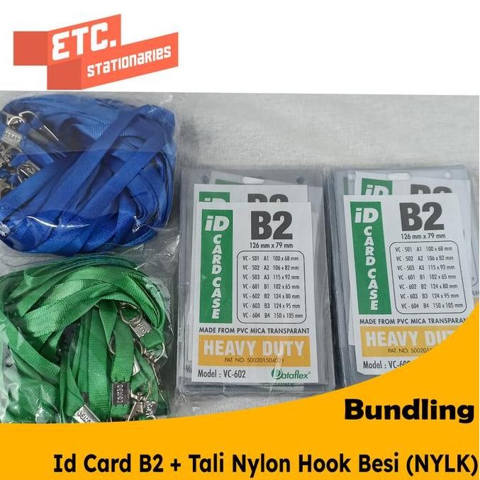 

Bundling Id Card B2 + Tali Lanyard Nylon Kait Besi Nylk Lengkap Original