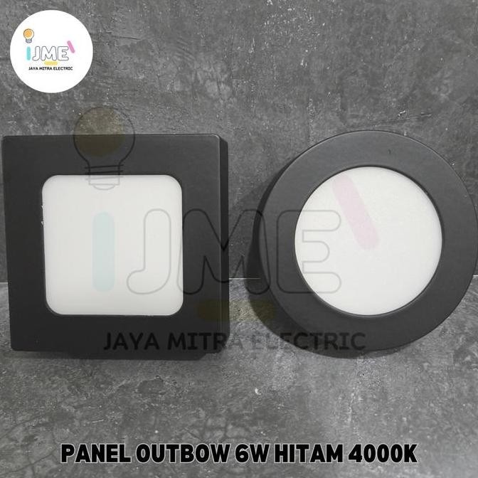 Lampu Led Panel Outbow 6W Body Hitam Downlight Outbow 6 Watt 4000K