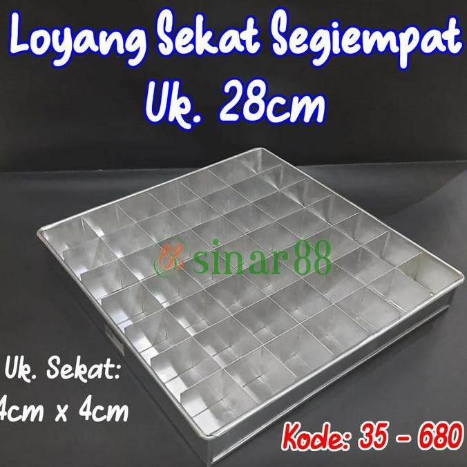 =====] Loyang Sekat 28cm x 28cm (uk sekat 4cm x 4cm)