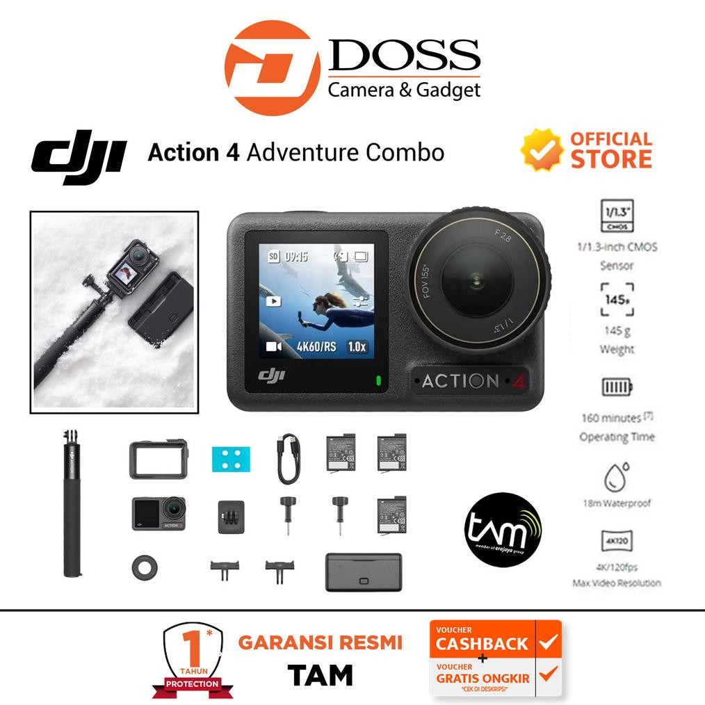 Terlaris Dji Osmo Action 4 Adventure Combo Dji Action Cam Action Camera