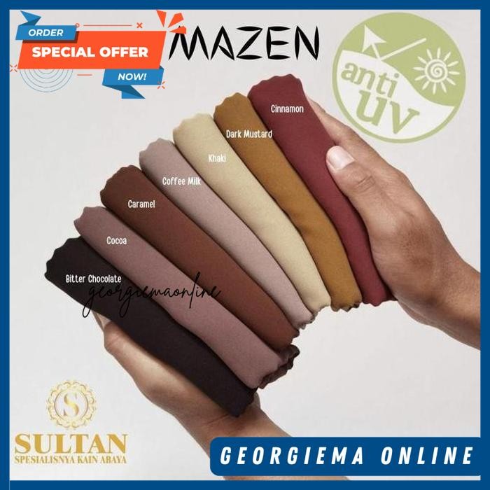 KAIN SULTAN POLOS MAZEN MARZAN ANTI UV BAHAN KAIN GAMIS ABAYA BY NATHANIA FASHIONS TERJAMIN BEST 