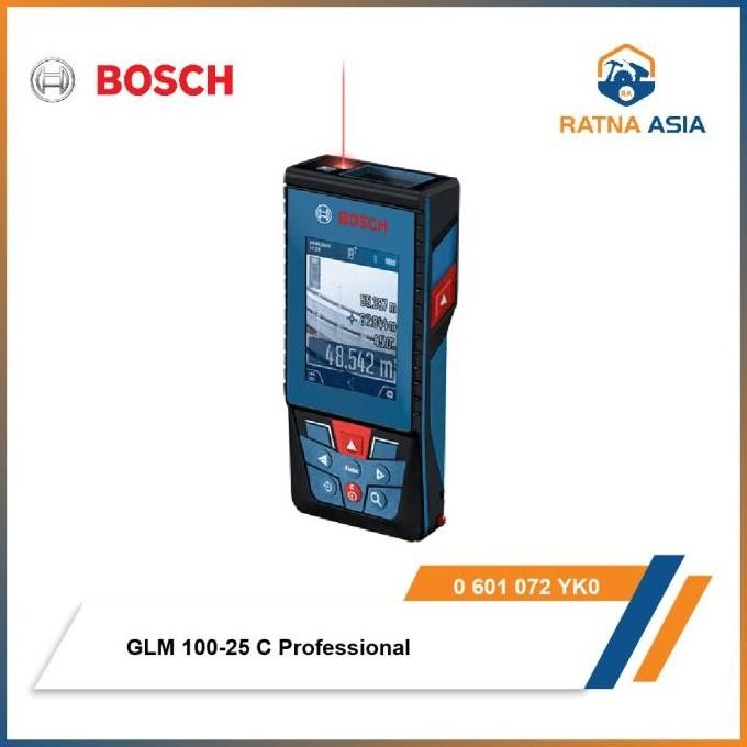 Meteran Laser Merah 100 meter Bosch GLM 100-25 C Outdoor & Indoor