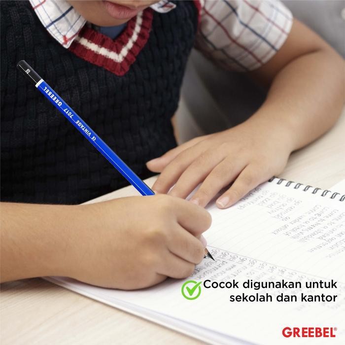

SWG GREEBEL Pencil Tulis / Pensil 2B 7017 Vintage (12PCS/SET) / Graphite Pensil Ujian Alat Tulis Sekolah