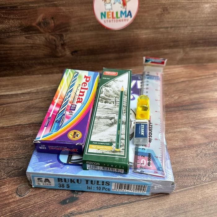 

SWG Paket Buku dan alat Tulis set 6 in 1 dalam satu paket Murahhh !!! Alat tulis Sekolah lengkap