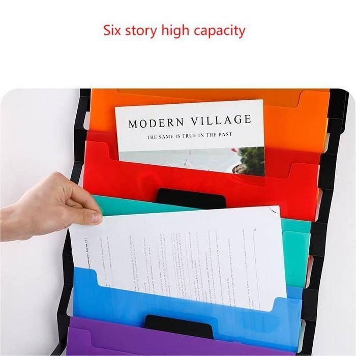 SWG 6 Kisi Rak File Gantung A4 Rak Dokumen Gantung Anti Air Folder File Dokumen Untuk Sekolah Kantor