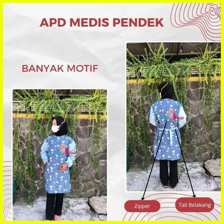 Discount Gown Medis Apd Surgical Motif / Gown Kain Katun Dewasa  / Seragam Bedah Baju Operasi Terlar