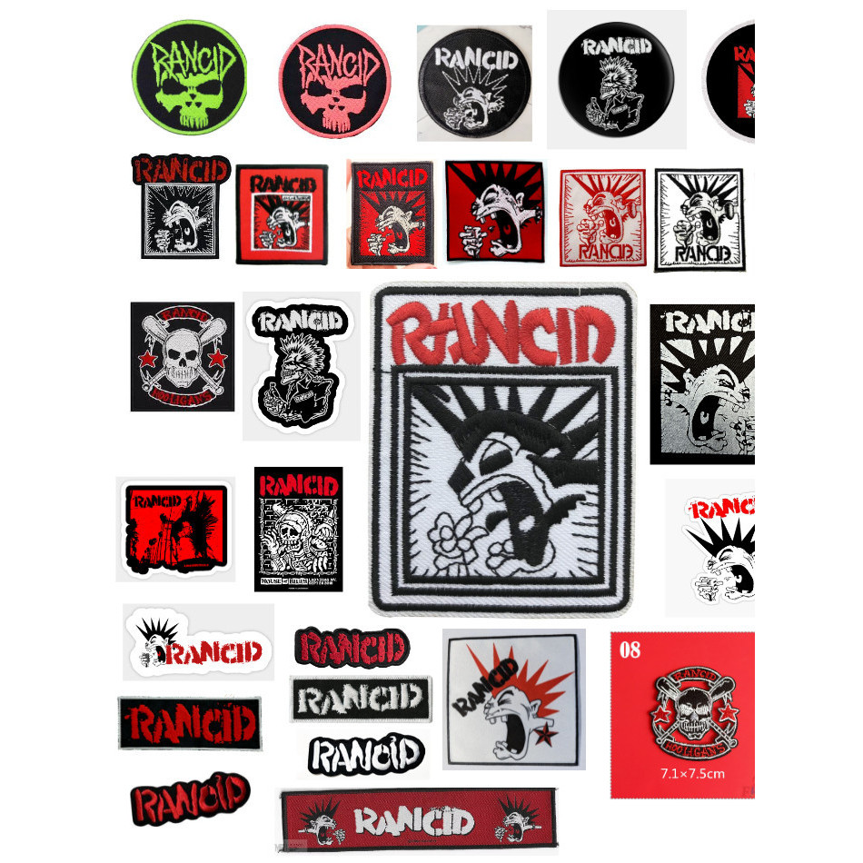 ISTUDIOSatch Rancid Punk Rock Patch Bordir Logo Emblem Embroidery