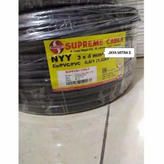 Kabel Listrik Nyy 3X4 3 X 4 3X4Mm 3 X 4 Mm Supreme 50M 50 Meter