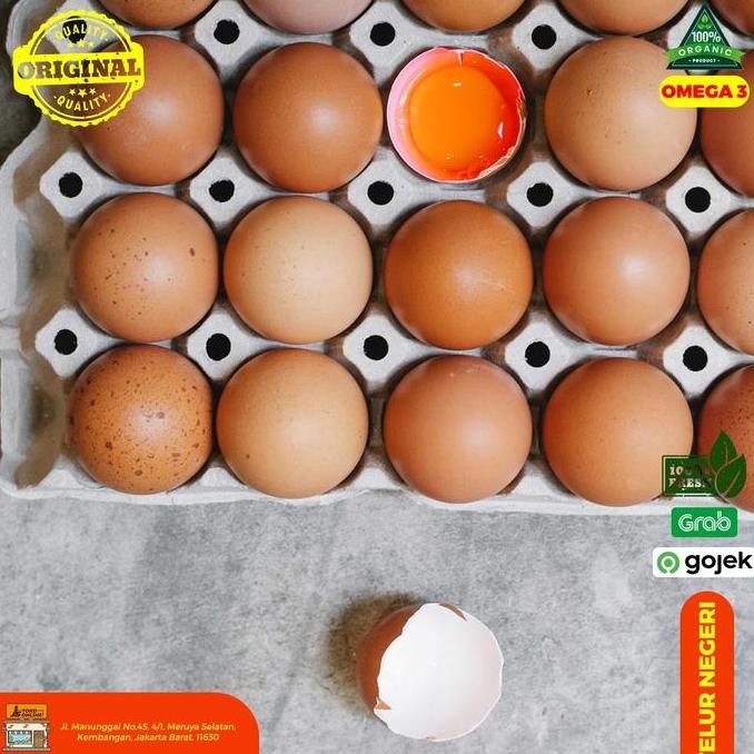 

Produk Baru!! Telur Ayam Merah Omega 3 Segar 1kg Isi 14-15 Butir Fresh Dari Kandang