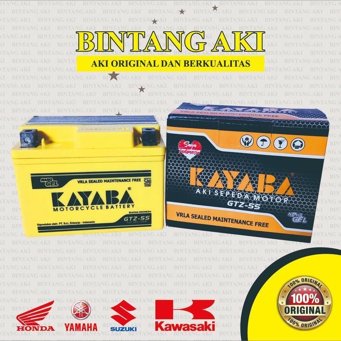 Aki Motor Cb150 Verza Kayaba Gtz5S Aki Kering Motorcycle Original Dan Terpercaya