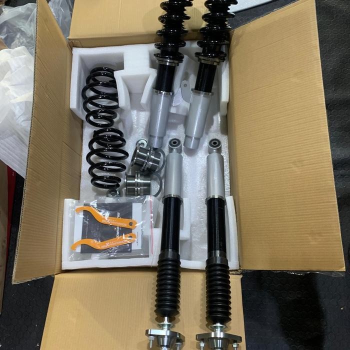 Coilover Bmw E46 Maxpeedingrods Adjustable 24 Click Gray Original Dan Terpercaya