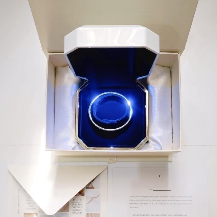 Celest - Eudor Silver Bangle Jewelry (Adjustable) | Aksesoris Perhiasan Gelang Wanita Lapis Emas Asl