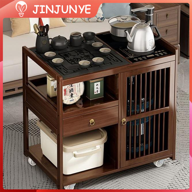Meja Set Teh Chines Lengkap Ruang Tamu Ruang Makan KungFu Tea Set Elektrik Ruang Minum Teh Otomatis 