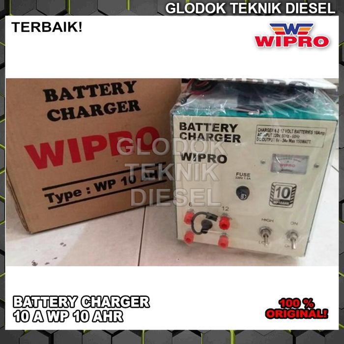 Wipro Charger Aki Mobil Motor 10 A Battery Charger 10 Ahr Cas Aki Original Dan Terpercaya