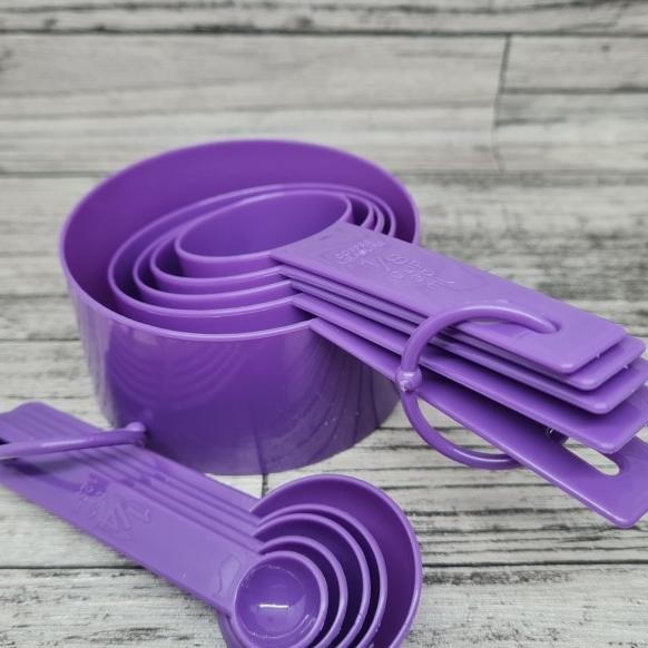 Plastic Measuring Cup And Spoon Set 10Pcs Sendok Takar