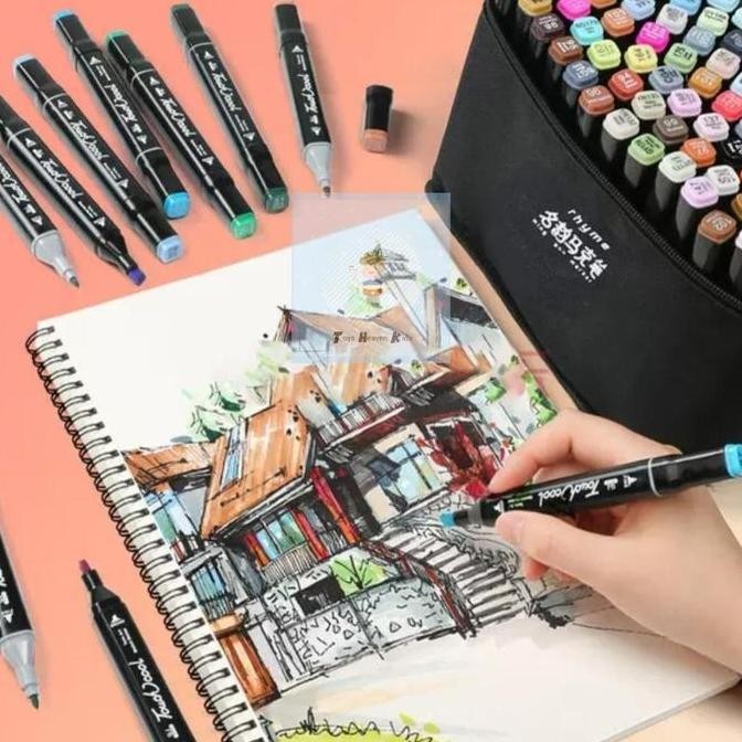 

Spidol 80 Warna Anak Gambar Sketsa Twin Marker Sketch Copic