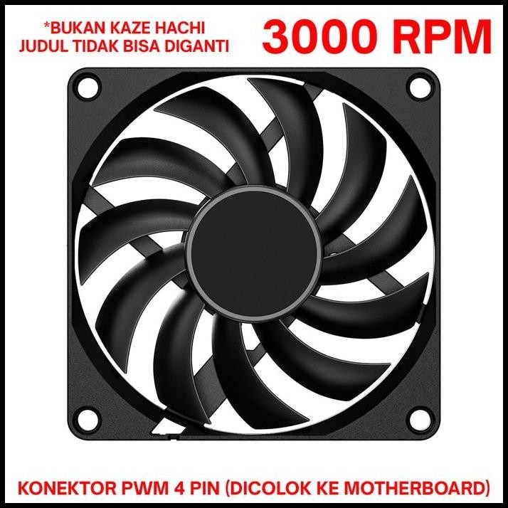 SCYTHE Kaze Hachi 80 mm 8 cm Fan Slim PWM 3000 RPM Case CPU non RGB
