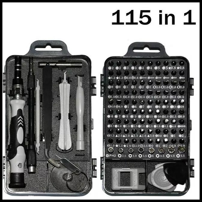 TAFFWARE 115 IN 1 OBENG SCREWDRIVER SET REPARASI SMARTPHONE LAPTOP