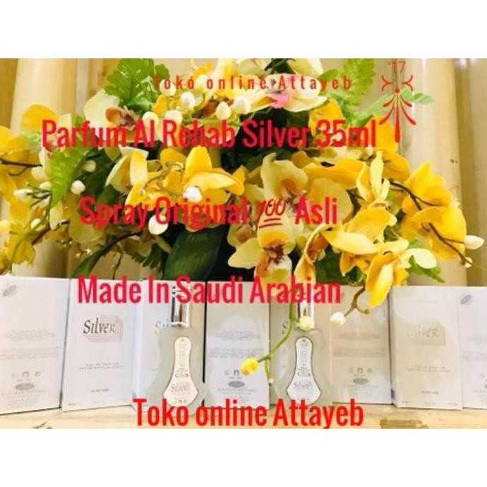 Parfum Al Rehab Silver Spray 35Ml Minyak Wangi Al Rehab Original