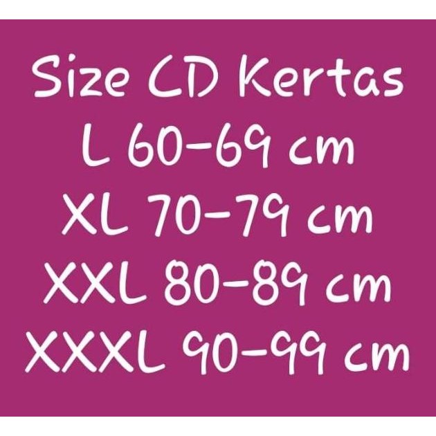 Hedona Celana Dalam Kertas Sekali Pakai Anti Bakteri / Disposable Panties Hedona Peria Isi 12