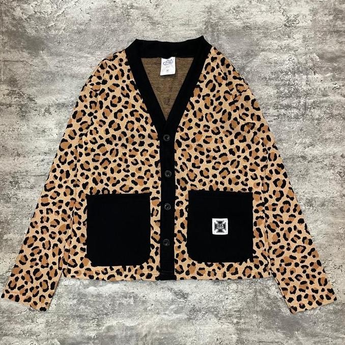 Knitwear Jaket FRDM Cardigan Motif Leopard Freedom Santai