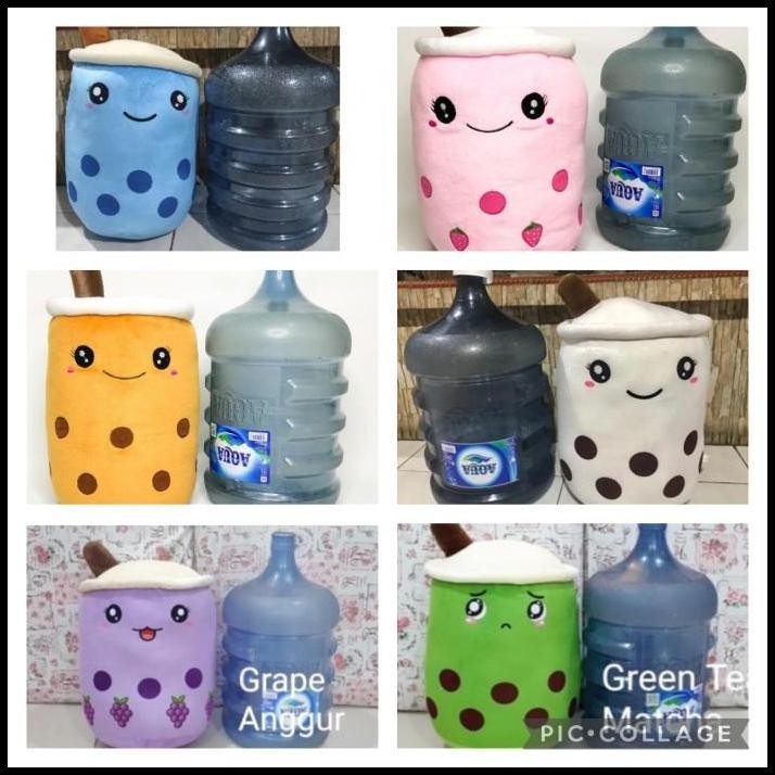 Boneka Boba Jumbo Murah Bubble Milk Tea Brown Sugar Ukuran Besar.