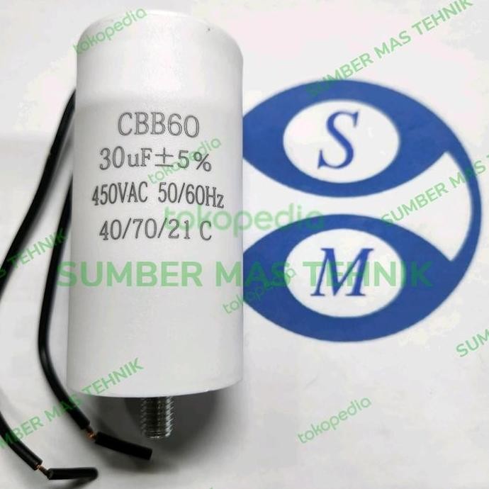 Murah (1) KAPASITOR 30 MICROFARAT KAPASITOR KOMPRESOR PORTABLE 30MF KONDENSOR sumbermte dijamin