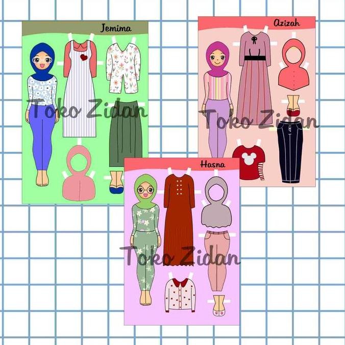 ] BP BPAN/BONGKAR PASANG HIJAB/PAPERDOLL/BONGKAR PASANG KERTAS /ORANG