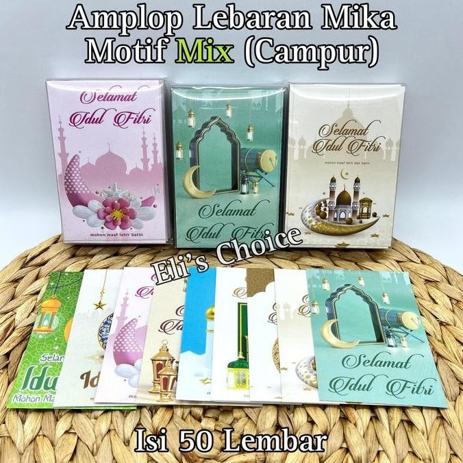 

siap kirim] [MIX ISI 50] AMPLOP / ANGPAO LEBARAN MIKA HARI RAYA IDUL FITRI RAMADHAN 2023 MIKA MIX ISI 50 LEMBAR TERMURAH READY STOCK