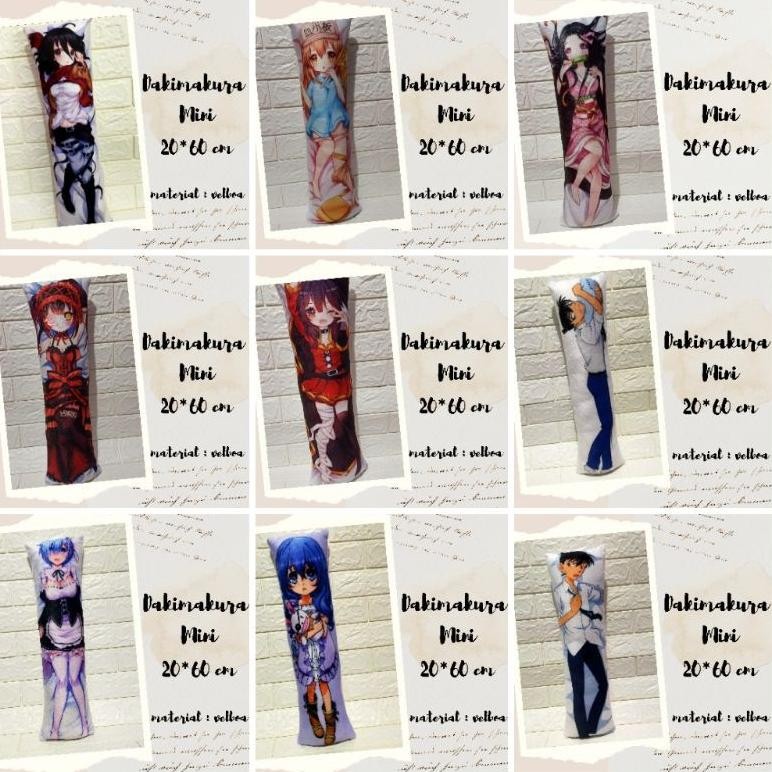 Dakimakura mini / pillow / guling anime platelet mikasa zero two megumin kurumi rem nezuko mikasa Nu