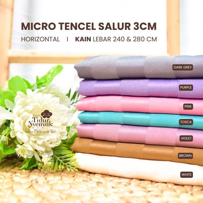 KAIN MIKRO SALUR BAHAN POLYESTER MOTIF SALUR WARNA WARNI L 280 CM