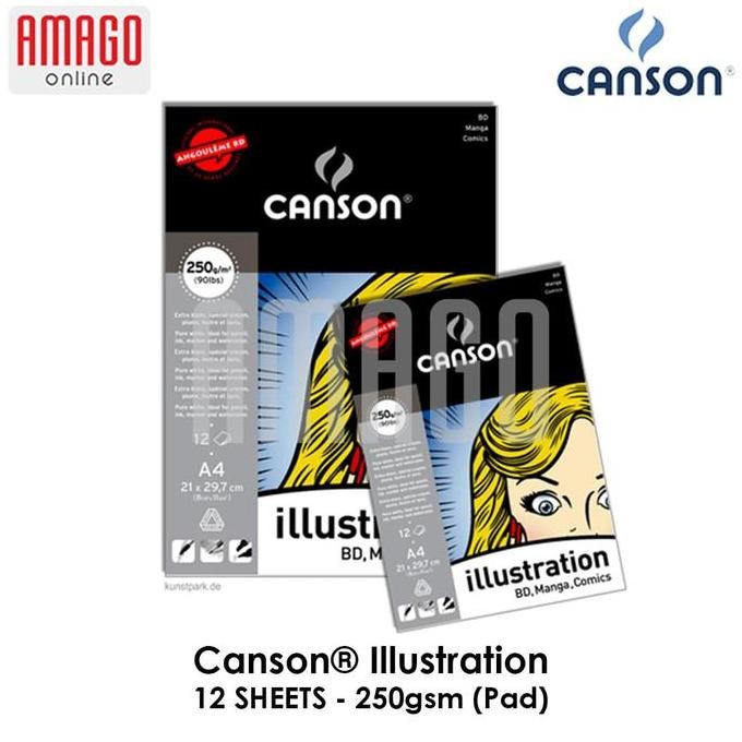 

CANSON ILLUSTRATION - 12 SHEETS - A3 - 250G (PAD) - 200387201