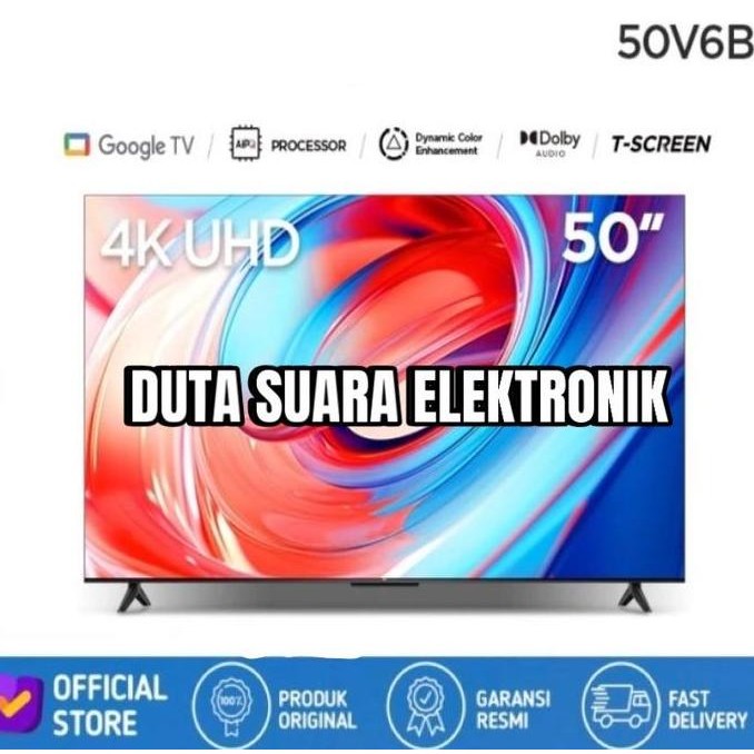 LED TV 50 GOOGLE TV TCL 50A28 4K UHD HDR10 DOLBY ATMOS ANDROID SMART