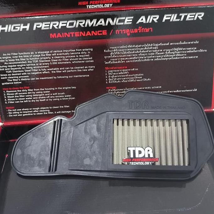 NEW FILTER UDARA AIR FILTER STAINLESS TDR RACING VARIO 150 VARIO 125 PCX 150 CBU MADE IN THAILAND OR