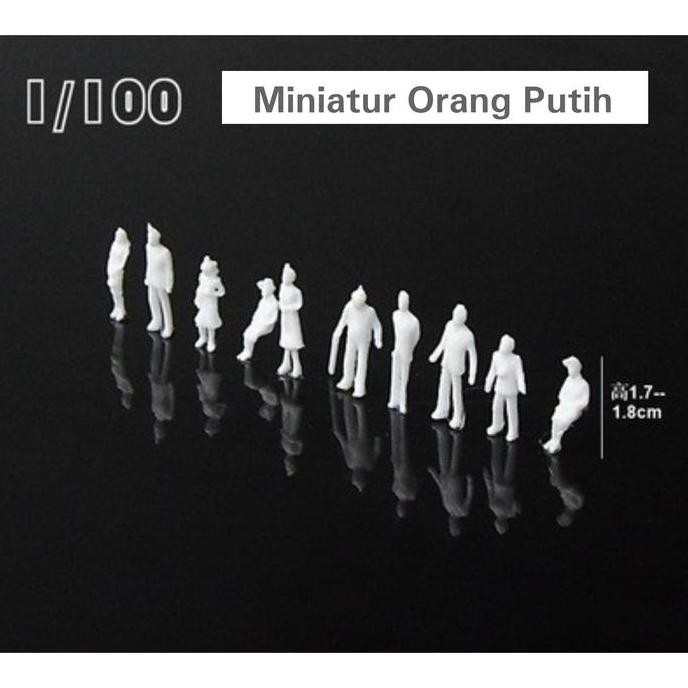 ] Miniatur Orang Putih 1:100 , Maket Orang Monokrom