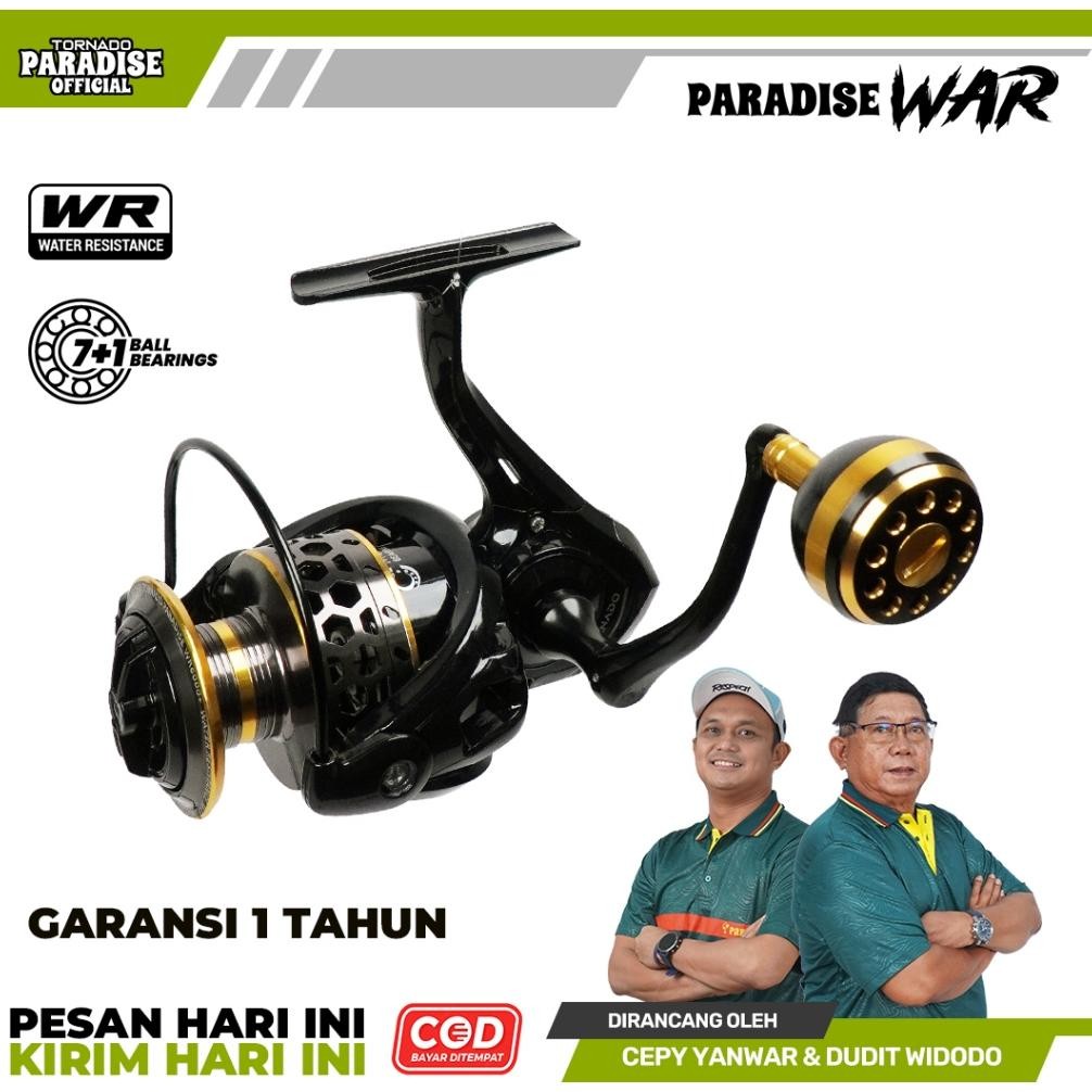 Tornado Reel Pancing Paradise WAR Spinning Kuat Power Handle Nugi
